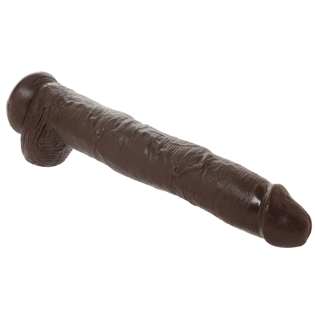 King Cock 14 Inch Cock with Balls in Chocolate - Image 2