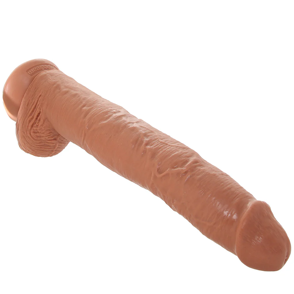 King Cock 14 Inch Cock with Balls in Tan - Image 2