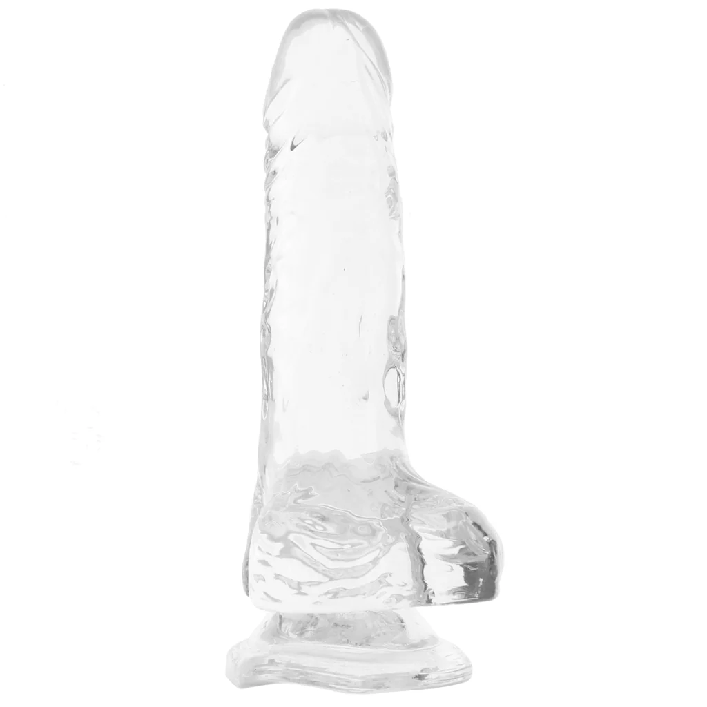 King Cock 4 Inch Ballsy Dildo in Clear - Image 3