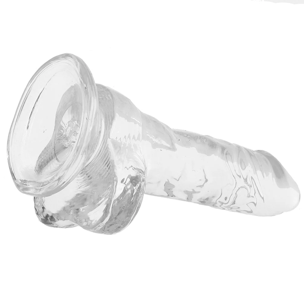 King Cock 4 Inch Ballsy Dildo in Clear - Image 5
