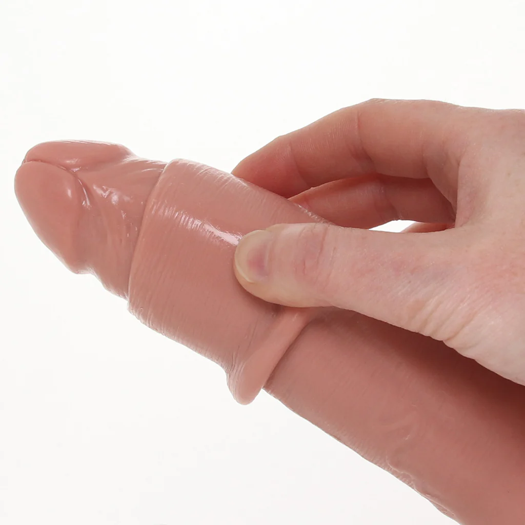 King Cock 6 Inch Slide-Skin Uncut Cock in Vanilla - Image 2