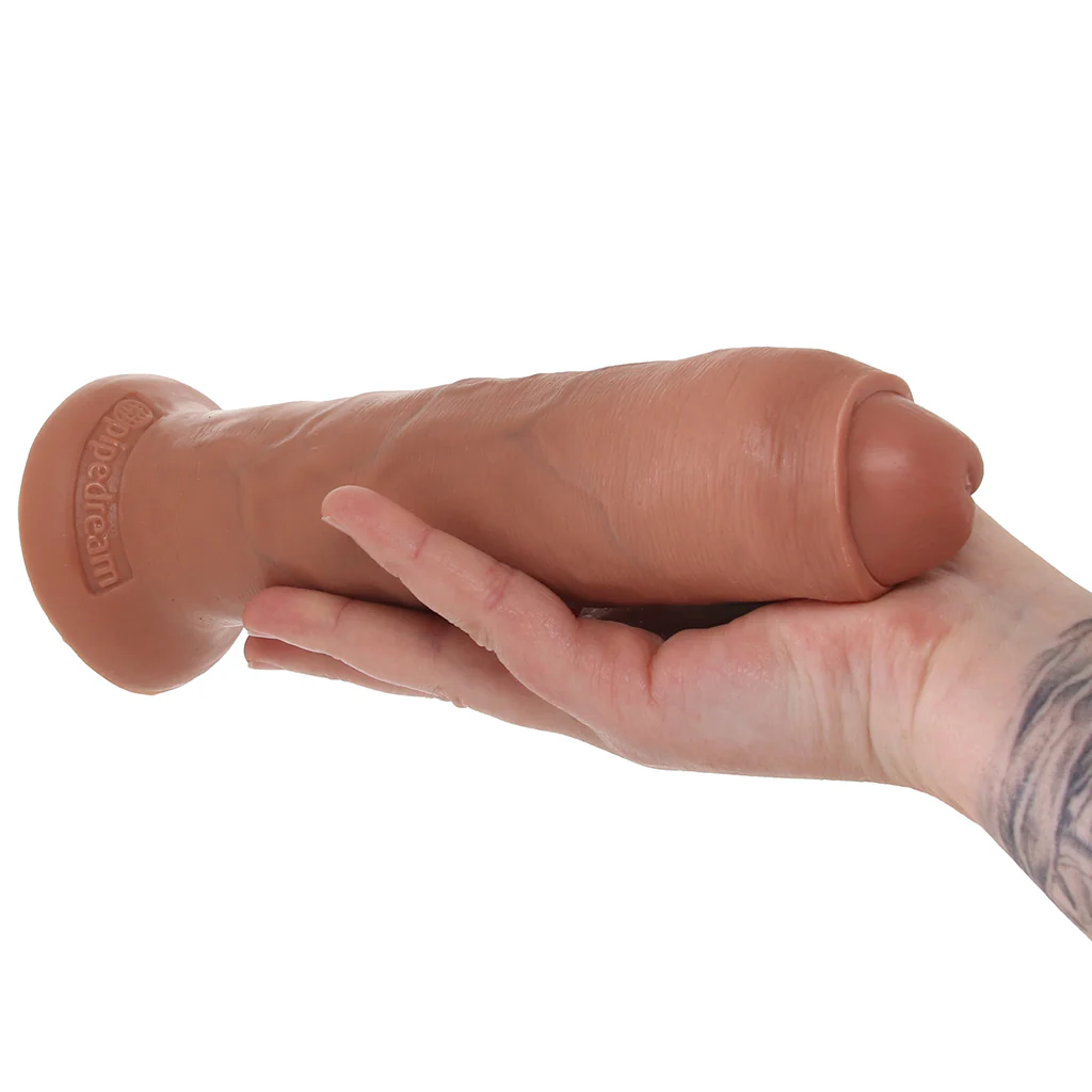 King Cock 7 Inch Slide-Skin Uncut Cock in Caramel - Image 4