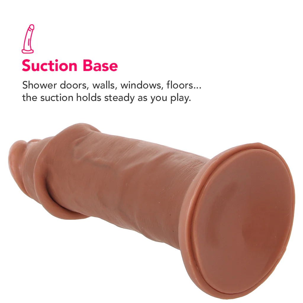 King Cock 7 Inch Slide-Skin Uncut Cock in Caramel - Image 5