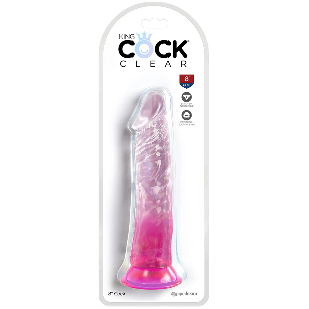 King Cock 8 Inch Dildo in Pink - Image 6