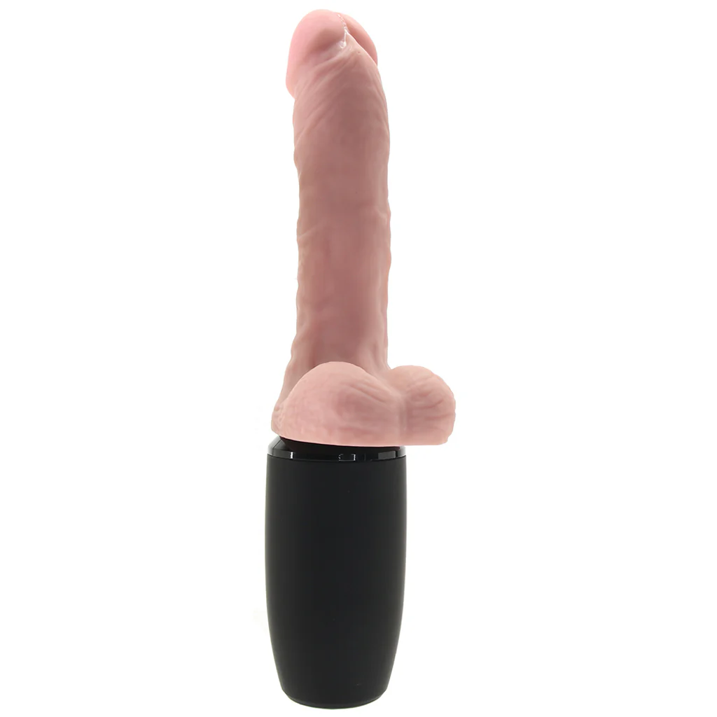 King Cock Triple Threat 6.5 Inch Thrusting Cock in White - Image 2