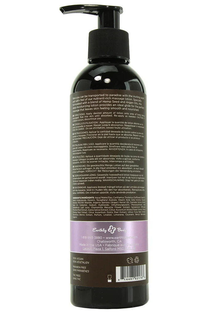 Hemp Seed Massage Lotion 8oz/237ml in Lavender - Image 2