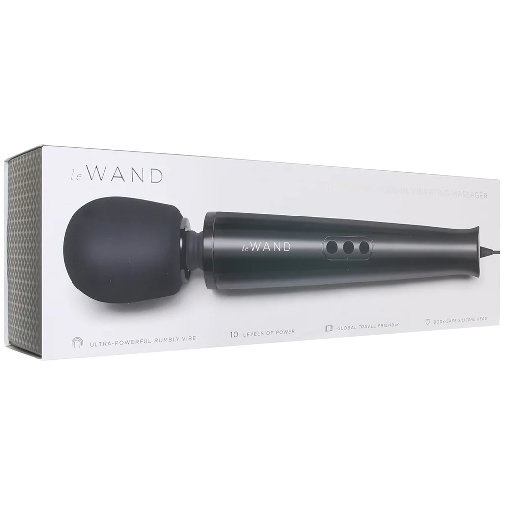 Le Wand Plug-In Massager in Black - Image 6