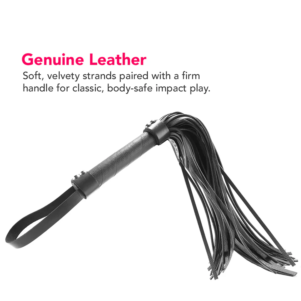 Leather Flogger in Black - Image 2