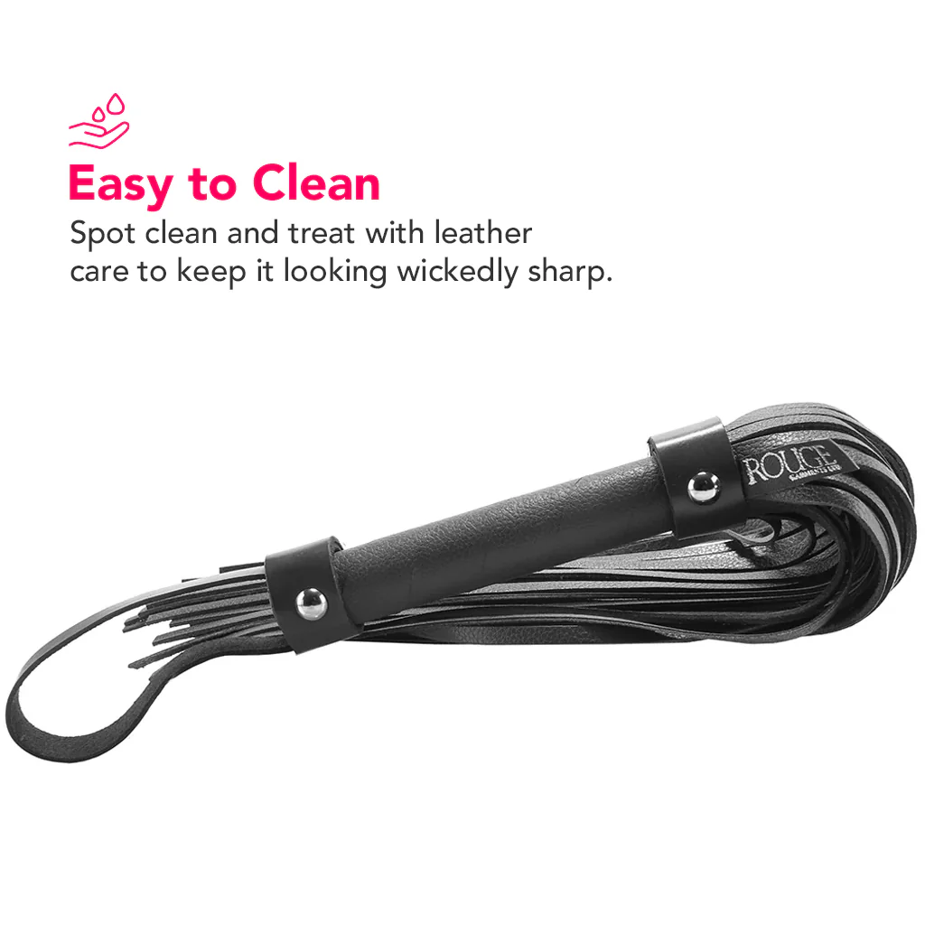 Leather Flogger in Black - Image 5