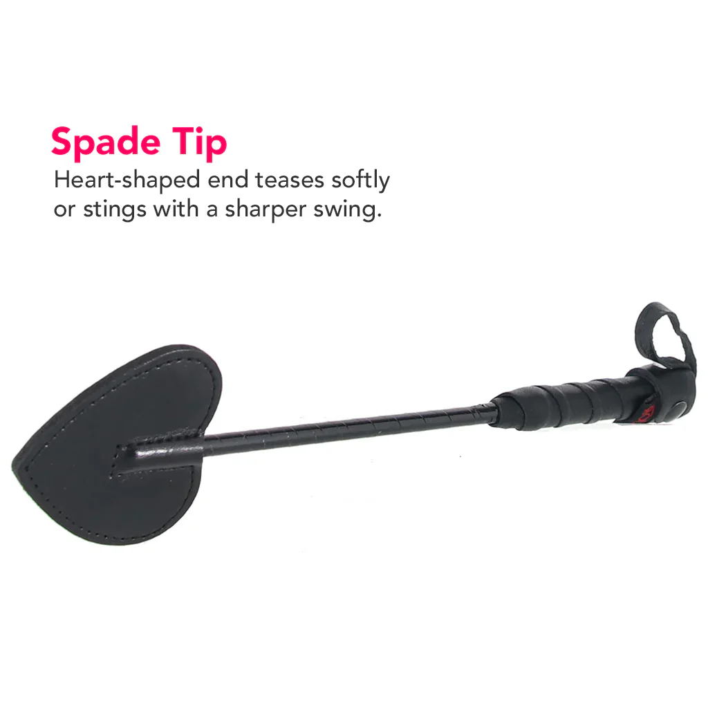 Leather Mini Spade Paddle in Black - Image 3