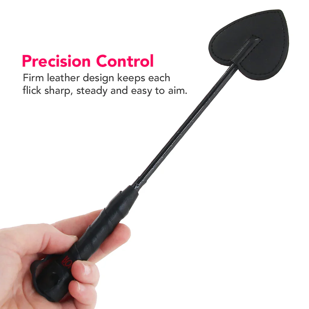 Leather Mini Spade Paddle in Black - Image 4