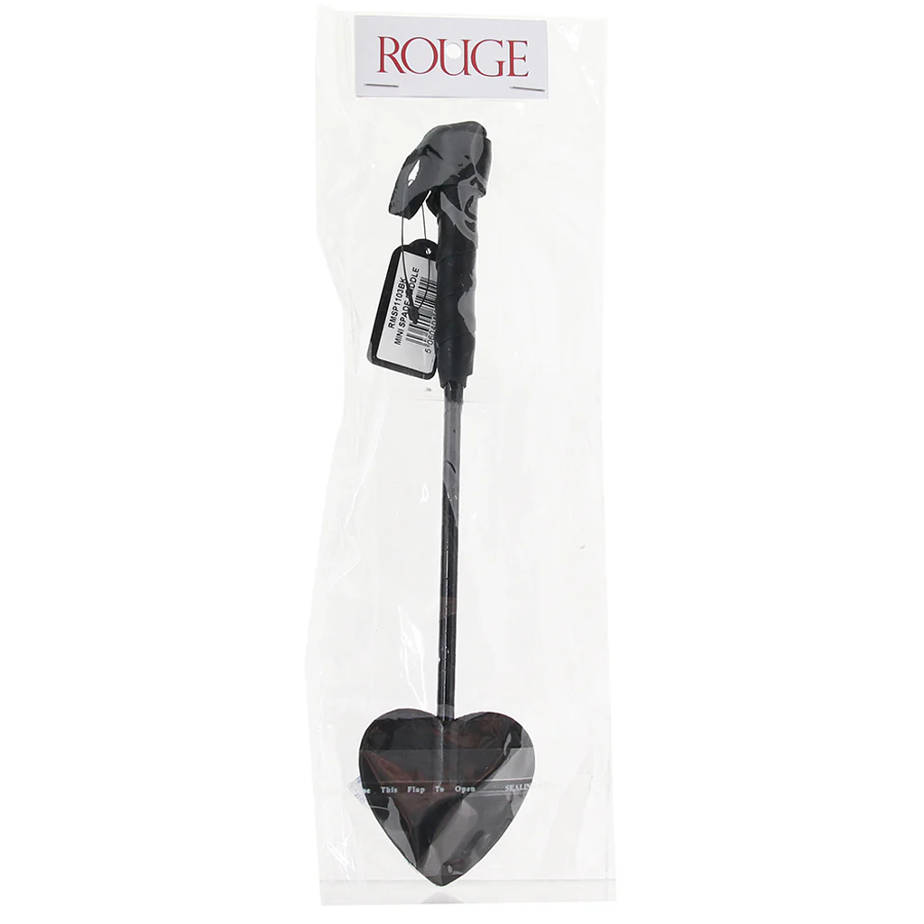 Leather Mini Spade Paddle in Black - Image 6