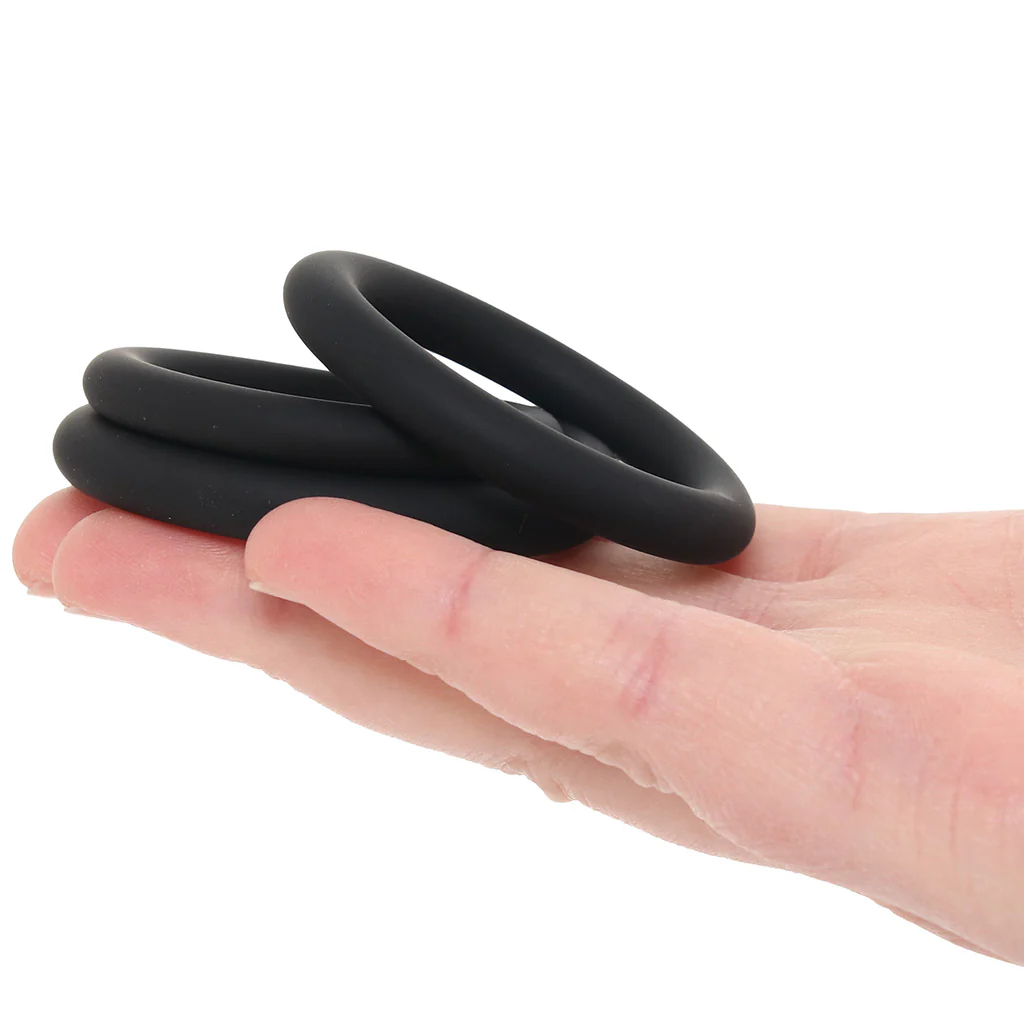 LEVELZ 3 Piece Classic Cock Ring Set in L-XXL - Image 4