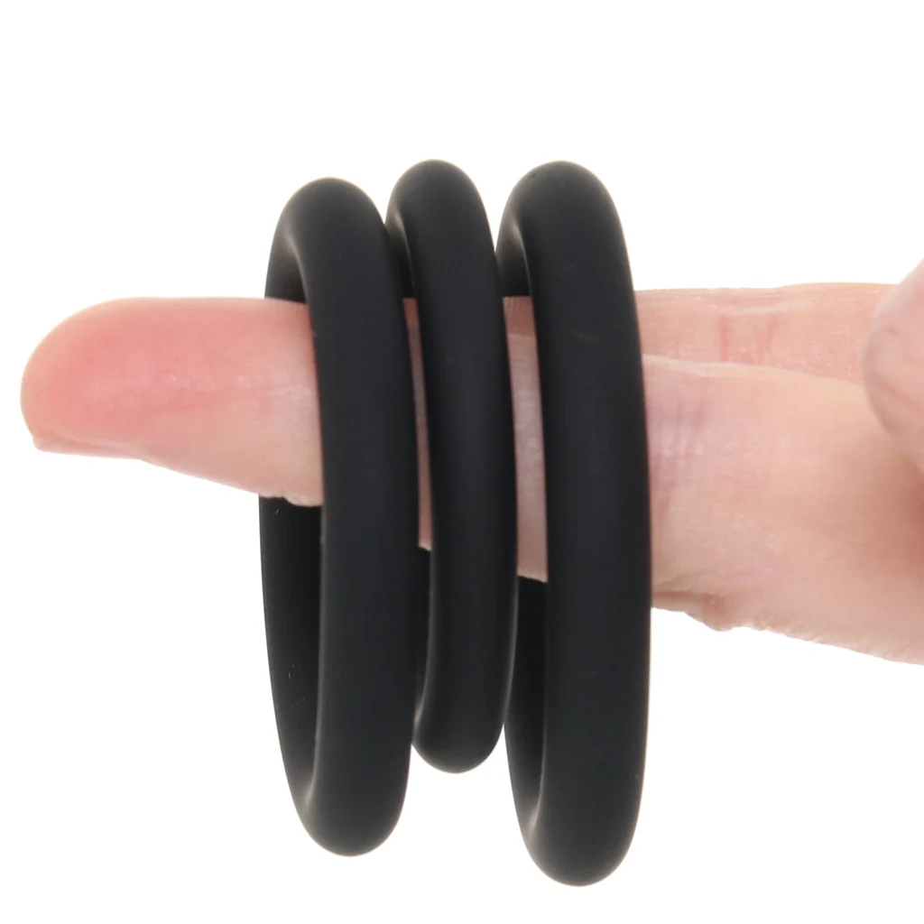 LEVELZ 3 Piece Classic Cock Ring Set in L-XXL - Image 6