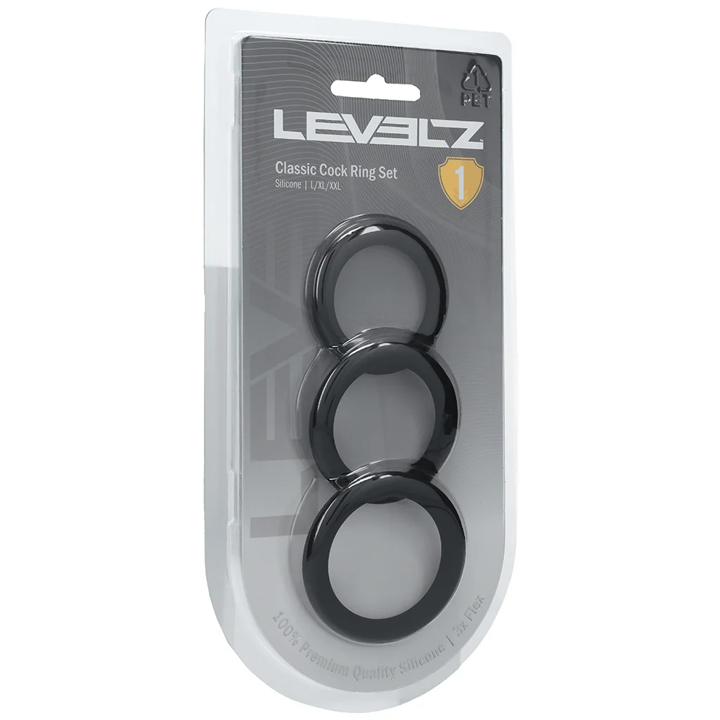 LEVELZ 3 Piece Classic Cock Ring Set in L-XXL - Image 9