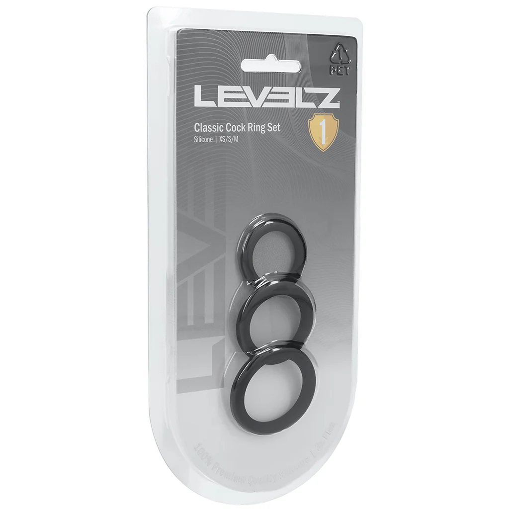 LEVELZ 3 Piece Classic Cock Ring Set in XS-M - Image 9