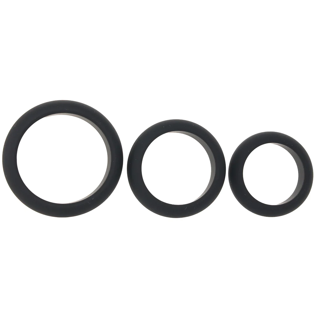 LEVELZ 3 Piece Wide O Cock Ring Set in S-L - Image 3
