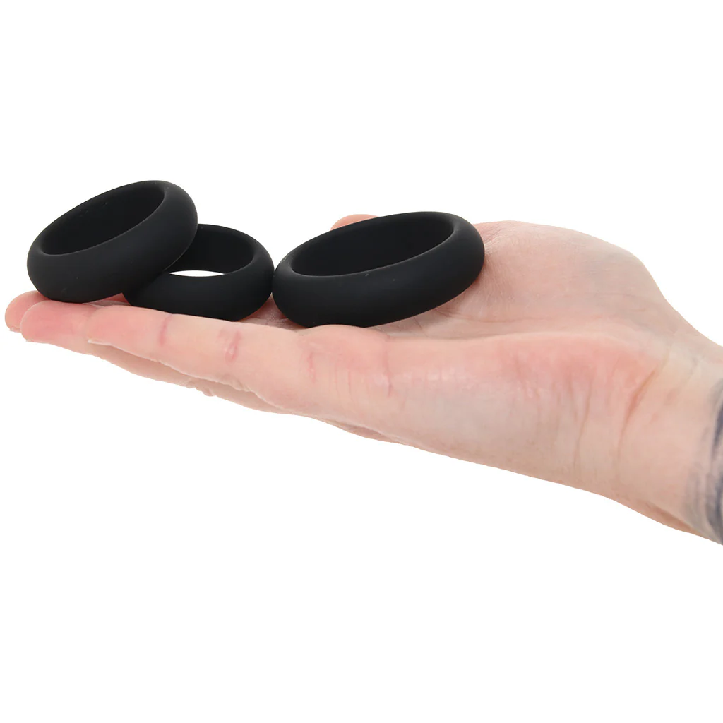 LEVELZ 3 Piece Wide O Cock Ring Set in S-L - Image 4