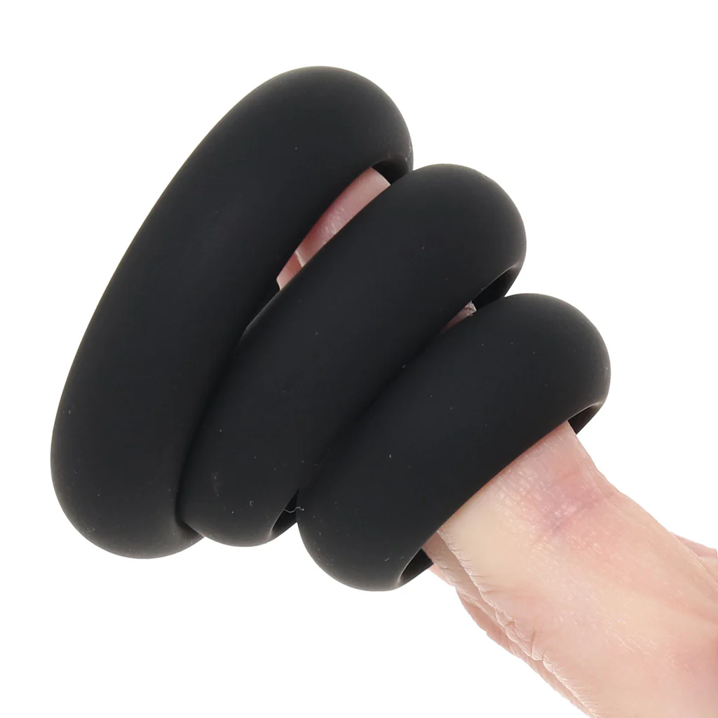 LEVELZ 3 Piece Wide O Cock Ring Set in S-L - Image 6