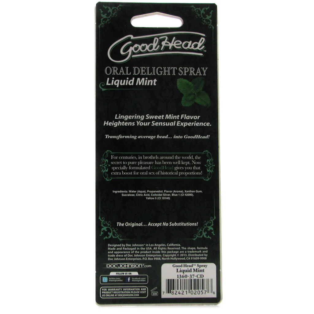 GoodHead Oral Delight Spray 1oz in Liquid Mint - Image 2