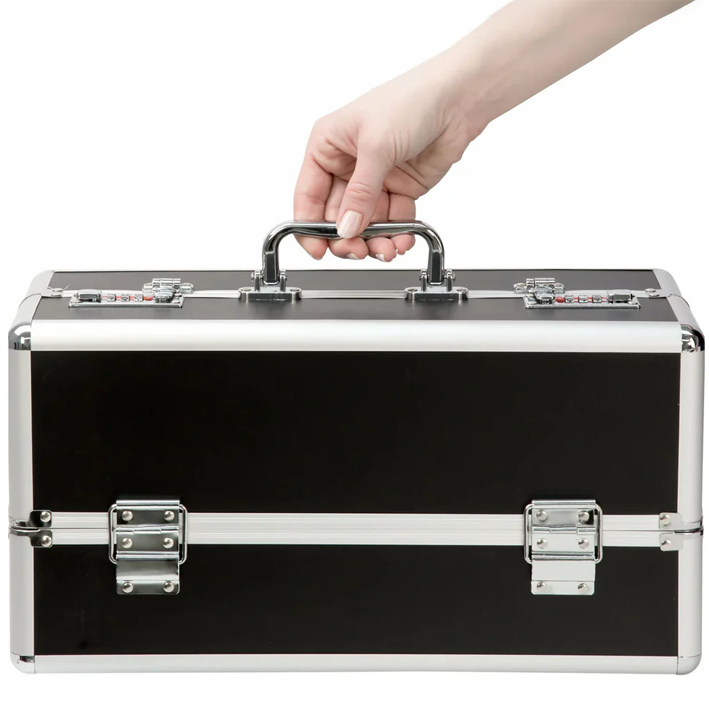 Simple and True Lockable Large Vibrator Case in Black - Image 3