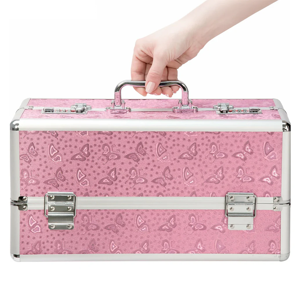 Simple and True Lockable Large Vibrator Case in Pink - Image 4