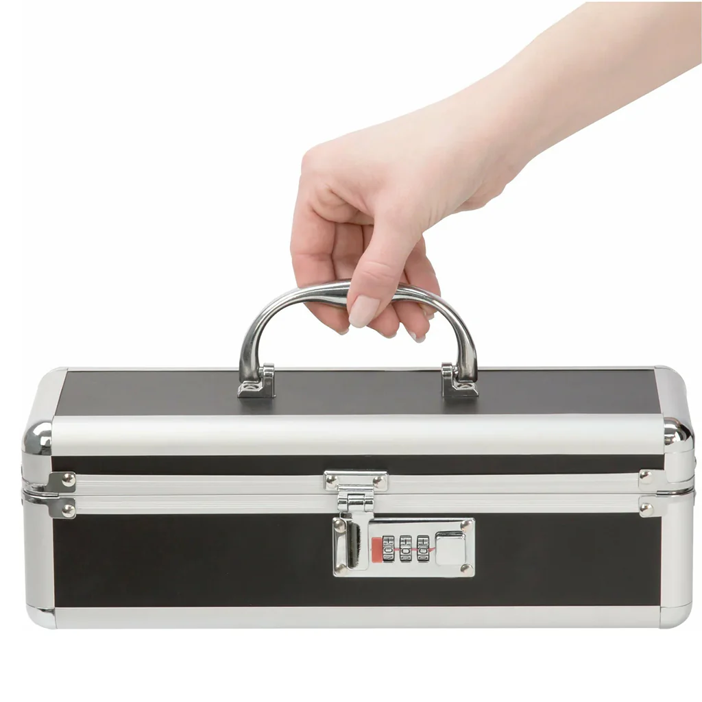 Simple and True Lockable Small Vibrator Case in Black - Image 4