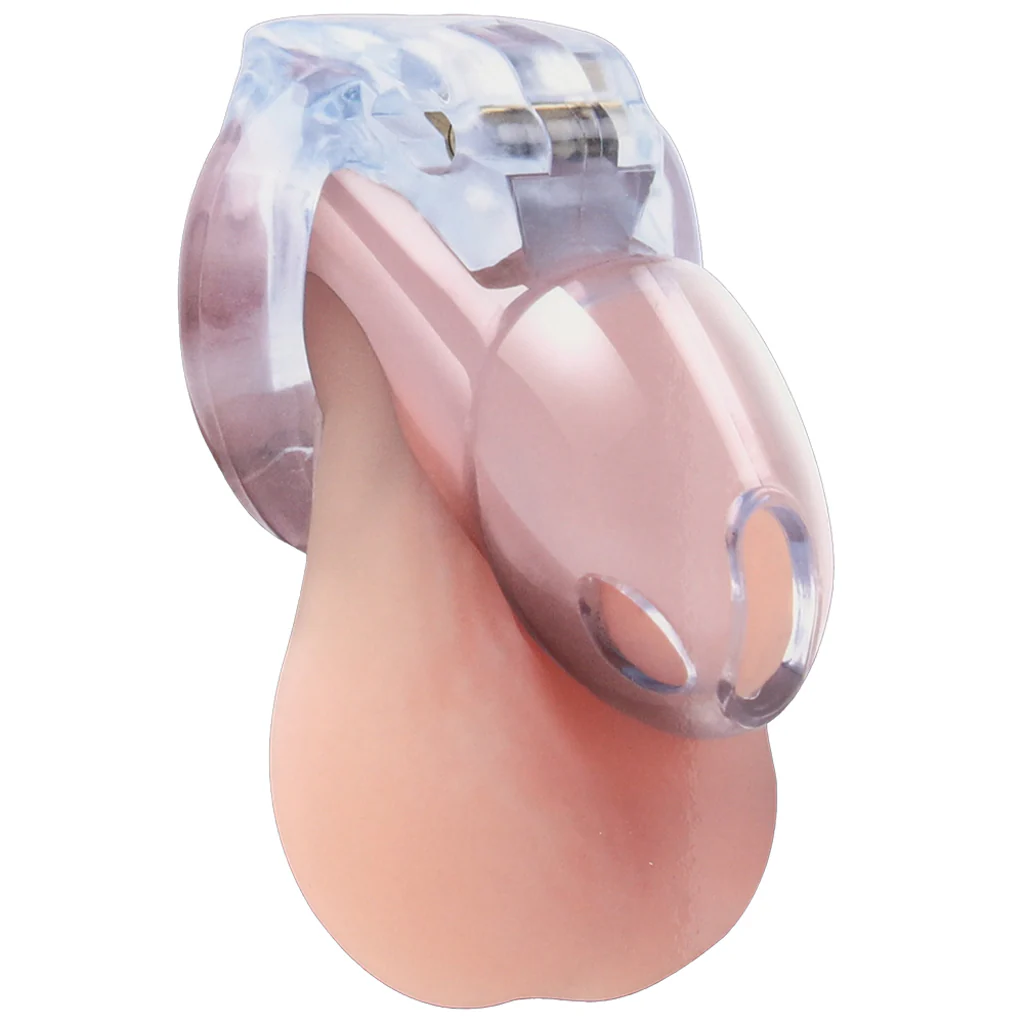 Lockmaster 3.5 Inch See-Thru Side Lock Chastity Cage - Image 2
