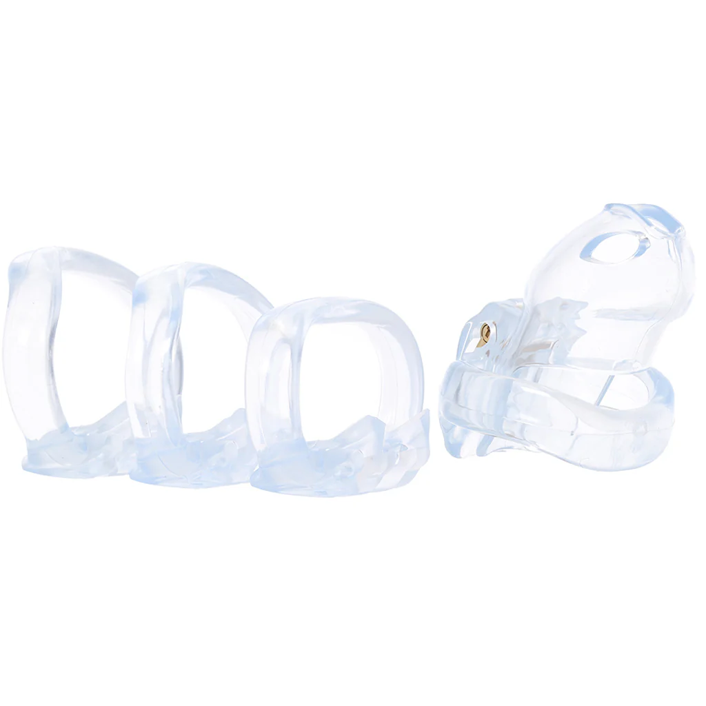Lockmaster 3.5 Inch See-Thru Side Lock Chastity Cage - Image 3