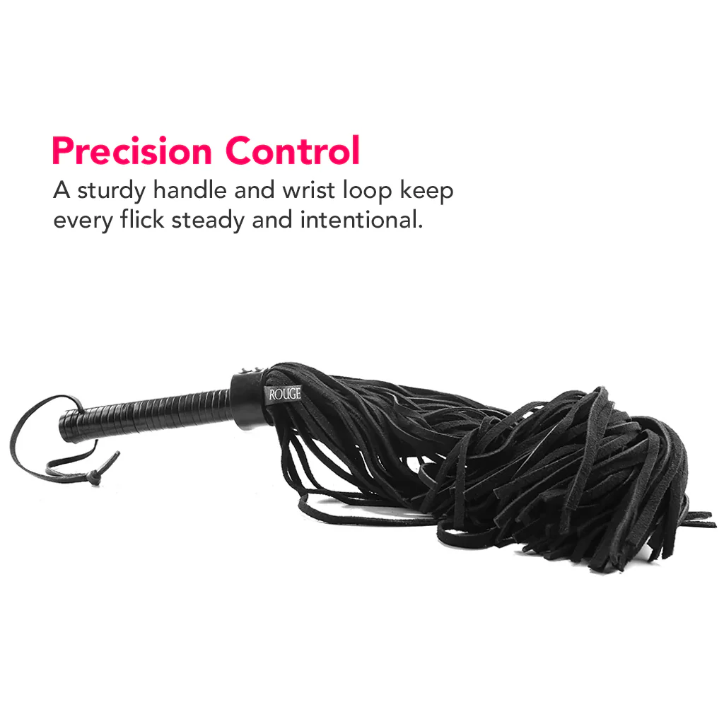 Long Suede Flogger in Black - Image 5