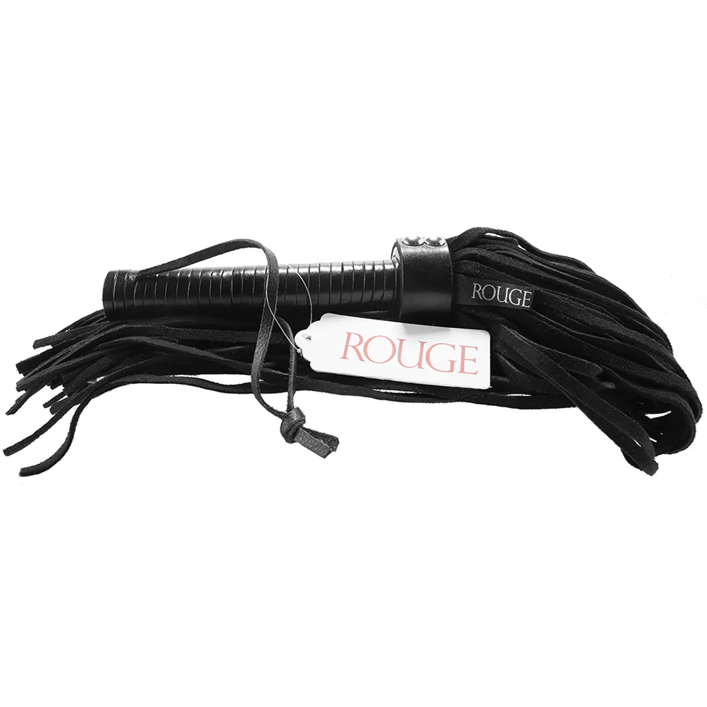 Long Suede Flogger in Black - Image 6