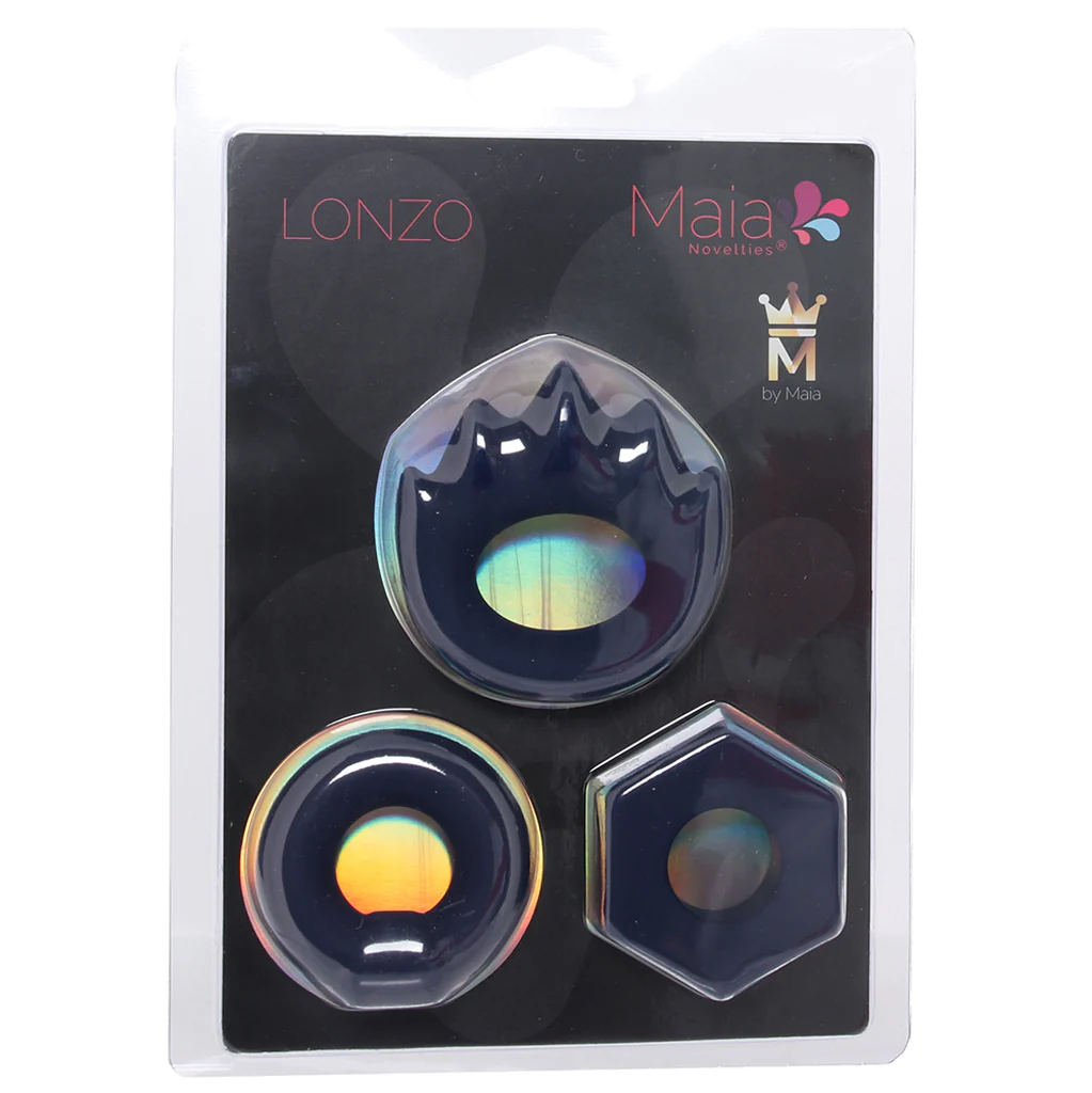 Lonzo Liquid Silicone Ring Set in Navy Blue - Image 6