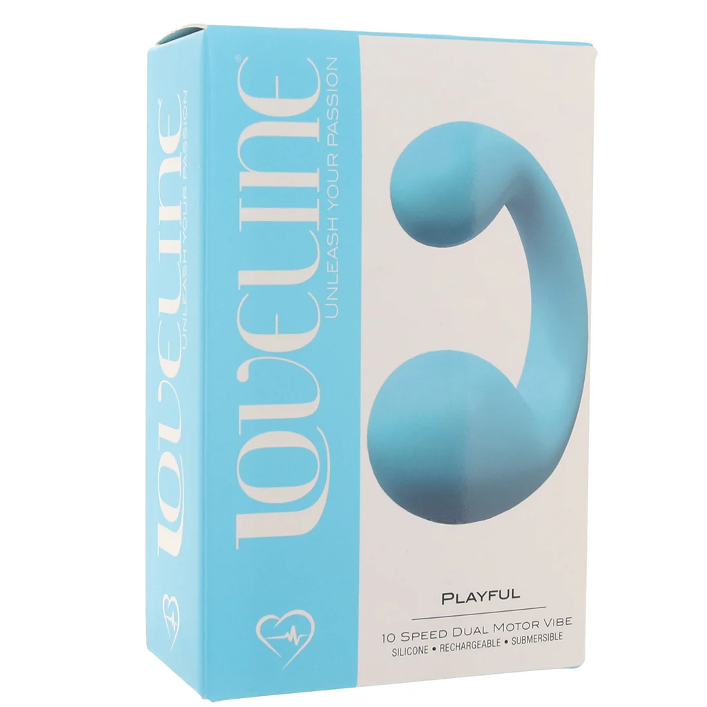 Loveline Playful Dual Motor Vibe in Blue - Image 9