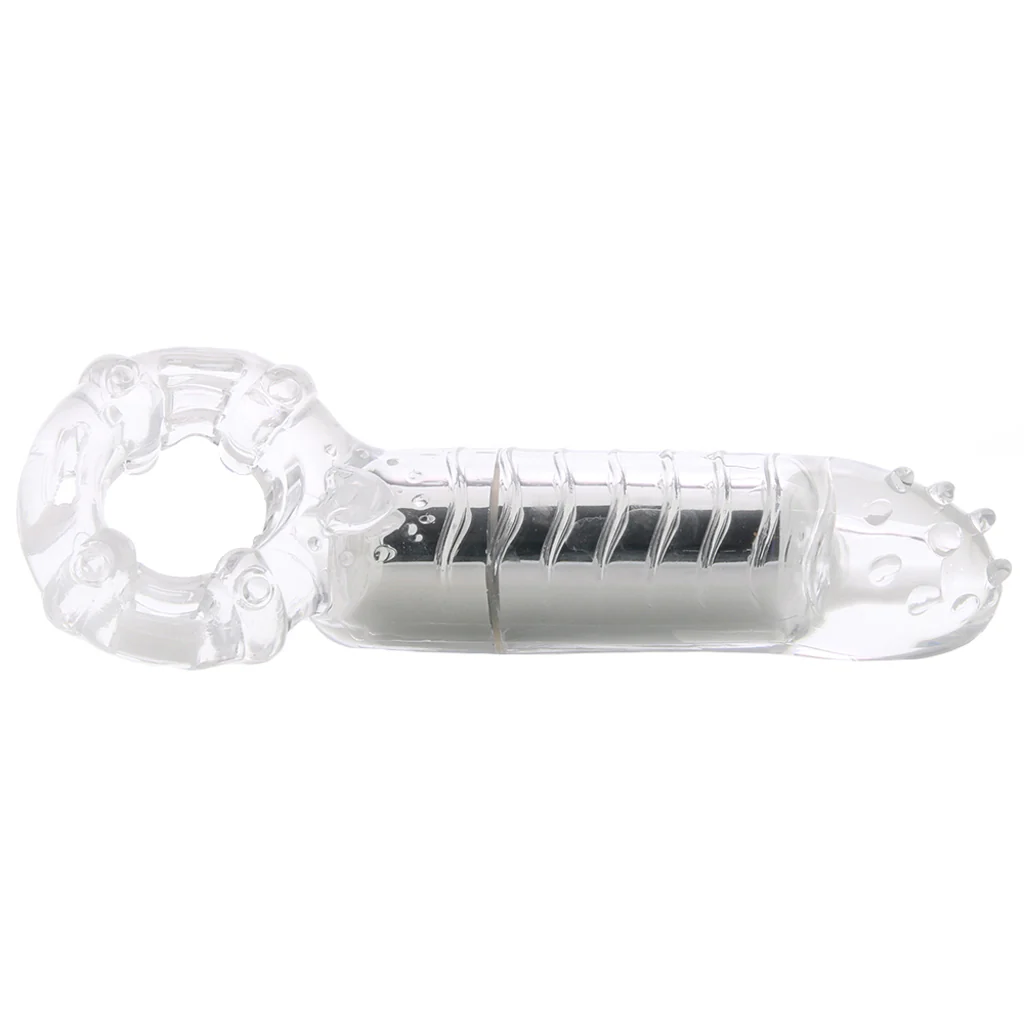 MachO Clitoral Massage Vibrating Cock Ring in Clear - Image 3