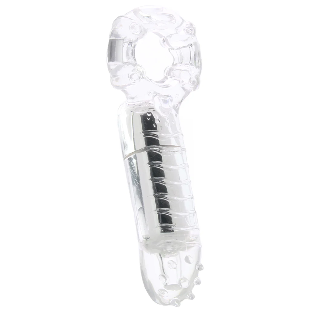 MachO Clitoral Massage Vibrating Cock Ring in Clear - Image 4