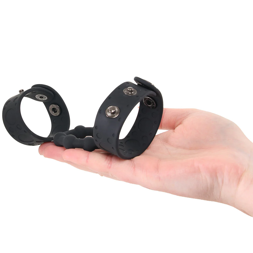 Magic Beaded Cock Ring with Adjustable Ball Straps - Image 4