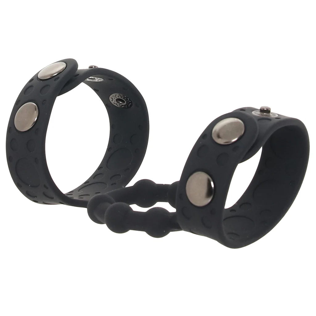 Magic Beaded Cock Ring with Adjustable Ball Straps - Image 6