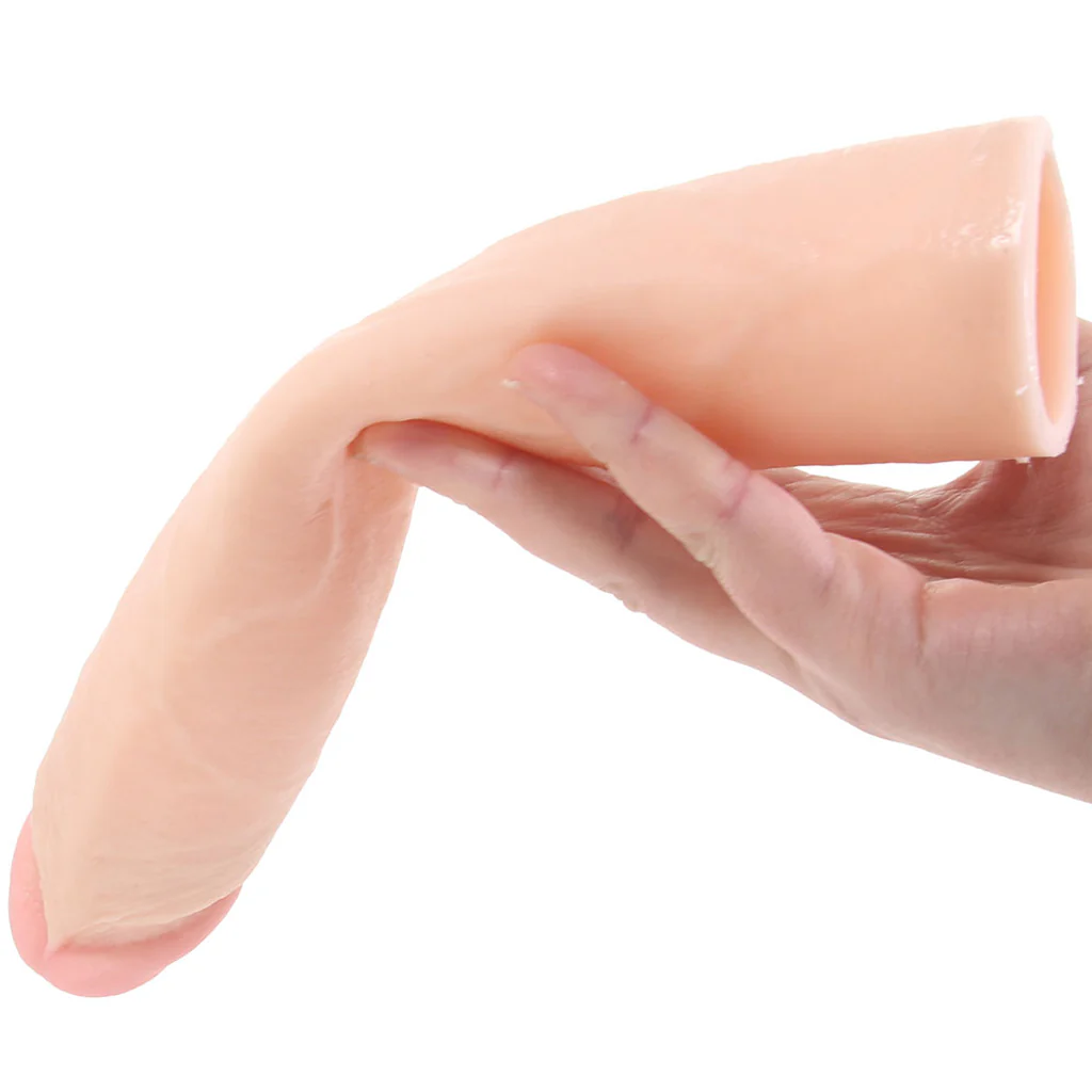 Magnificent Eleven Dildo & Extension in White - Image 4