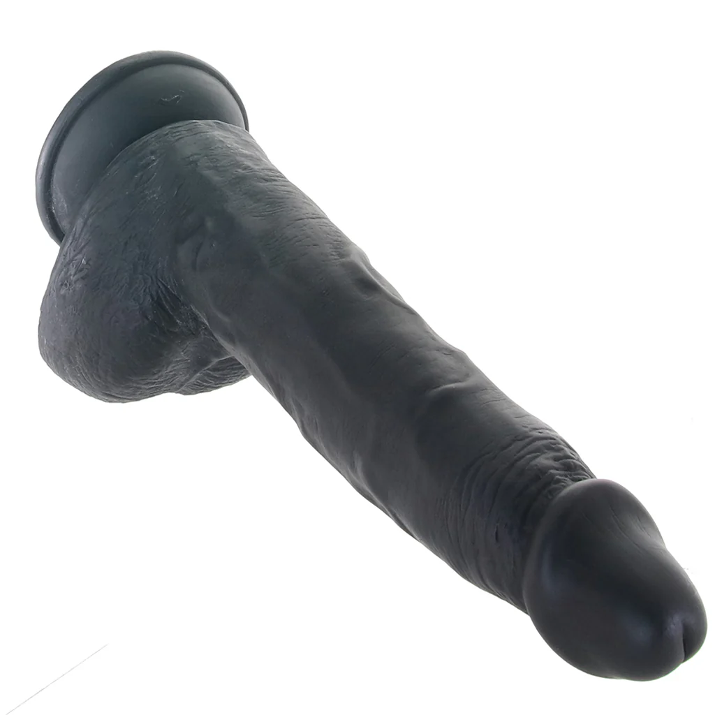 Master Cock Beefy Brad 9 Inch Ballsy Dildo in Black - Image 2