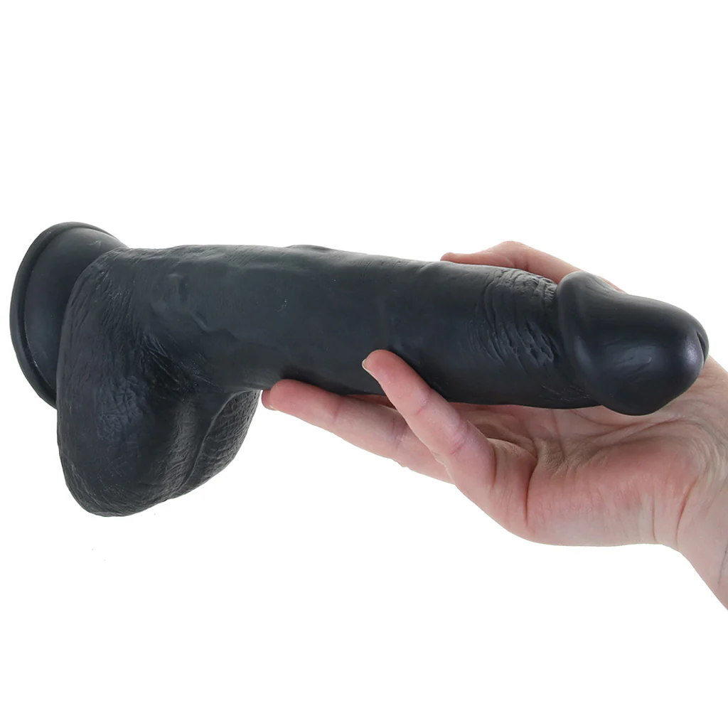 Master Cock Beefy Brad 9 Inch Ballsy Dildo in Black - Image 4