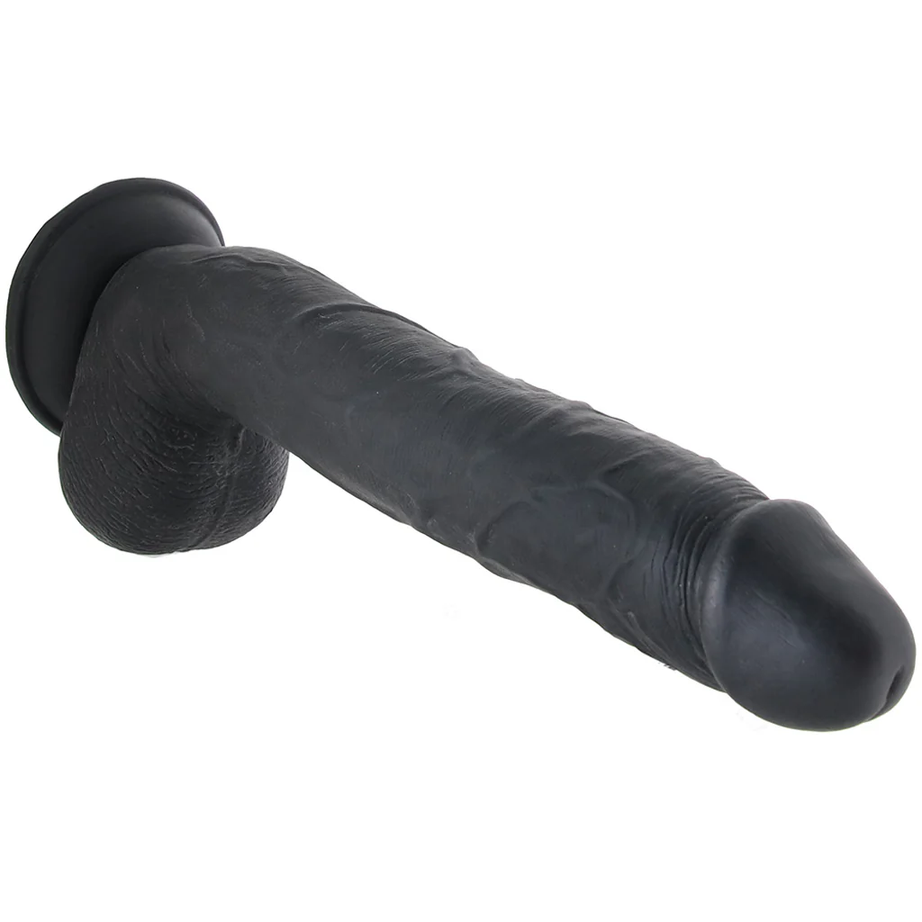 Master Cock Long Logan 10 Inch Ballsy Dildo in Black - Image 2