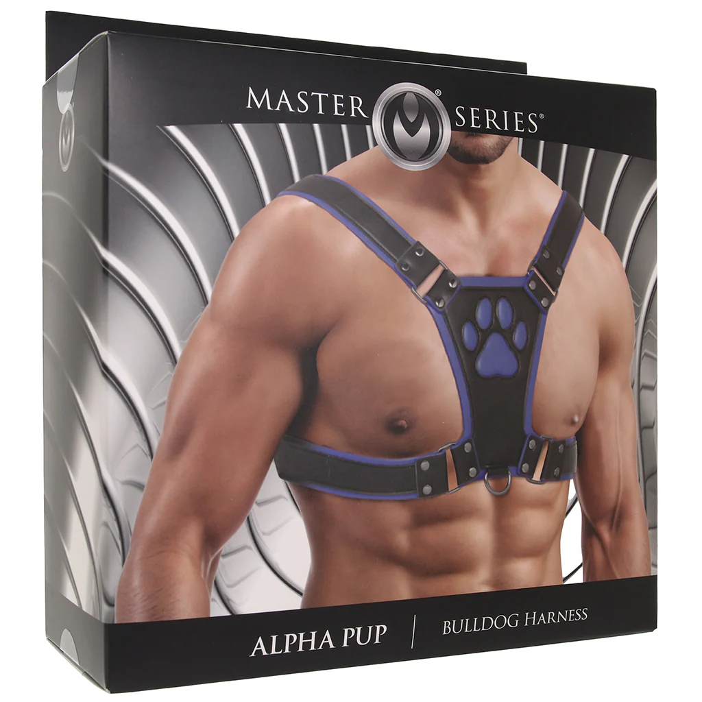 Master Series Alpha Pup Bulldog Harness in Blue - Image 9