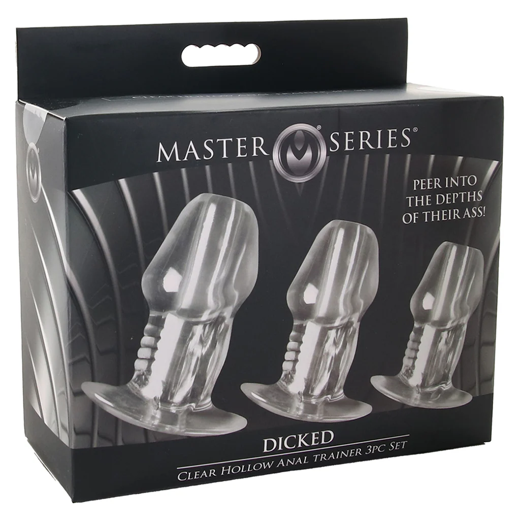 Master Series Dicked 3 Piece Hollow Anal Plug Set - Image 9