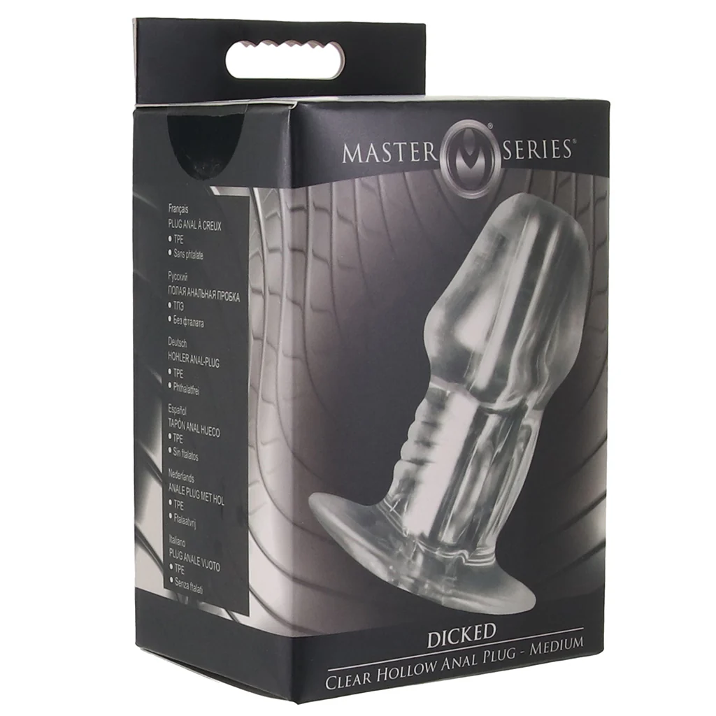 Master Series Dicked Hollow Anal Plug in Medium - Image 9
