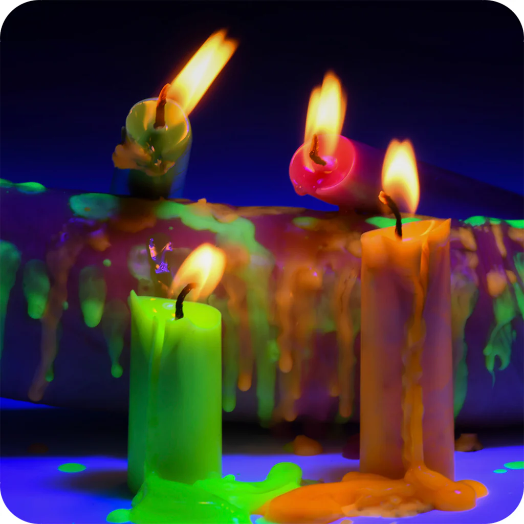 Master Series Glow Wax UV Drip Candles - Image 5