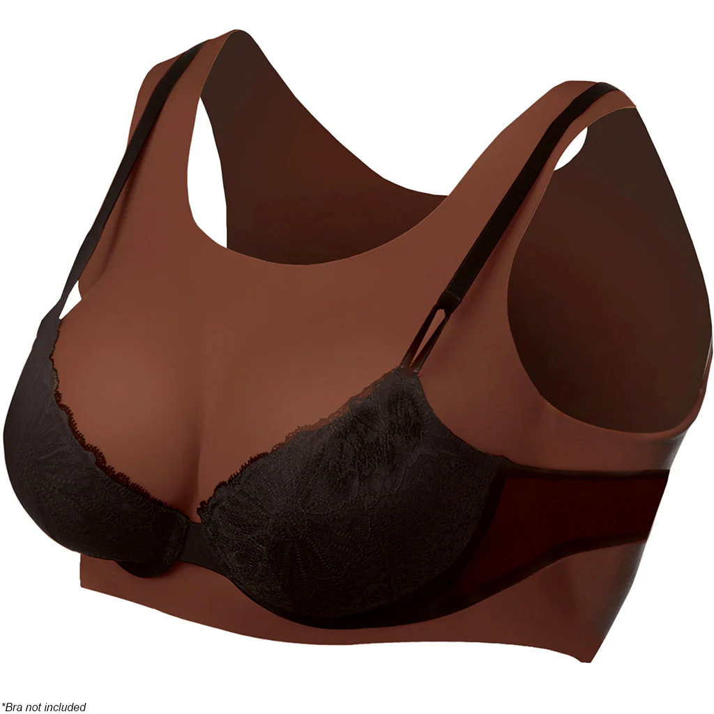 Master Series Perky Pair D-Cup Silicone Breasts in Dark - Image 4
