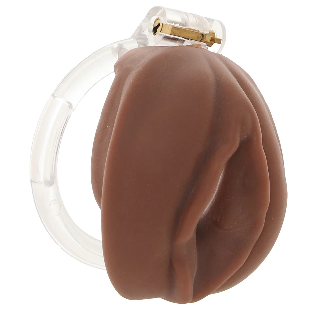 Master Series Pussy Chastity Cage in Tan - Image 2