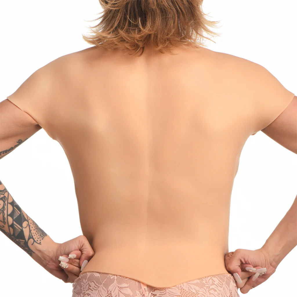 Master Series Ripped Silicone Male Chest in Medium - Image 2