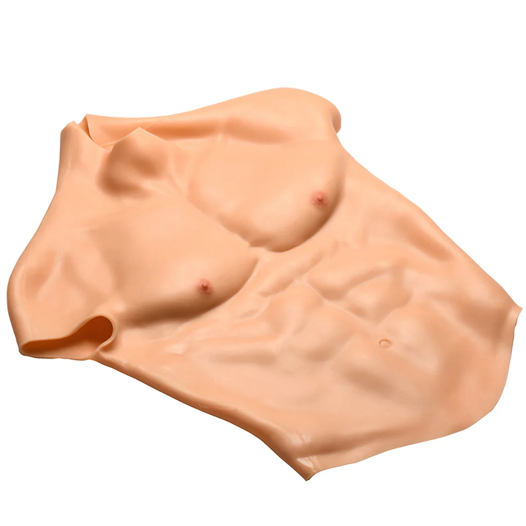 Master Series Ripped Silicone Male Chest in Medium - Image 4