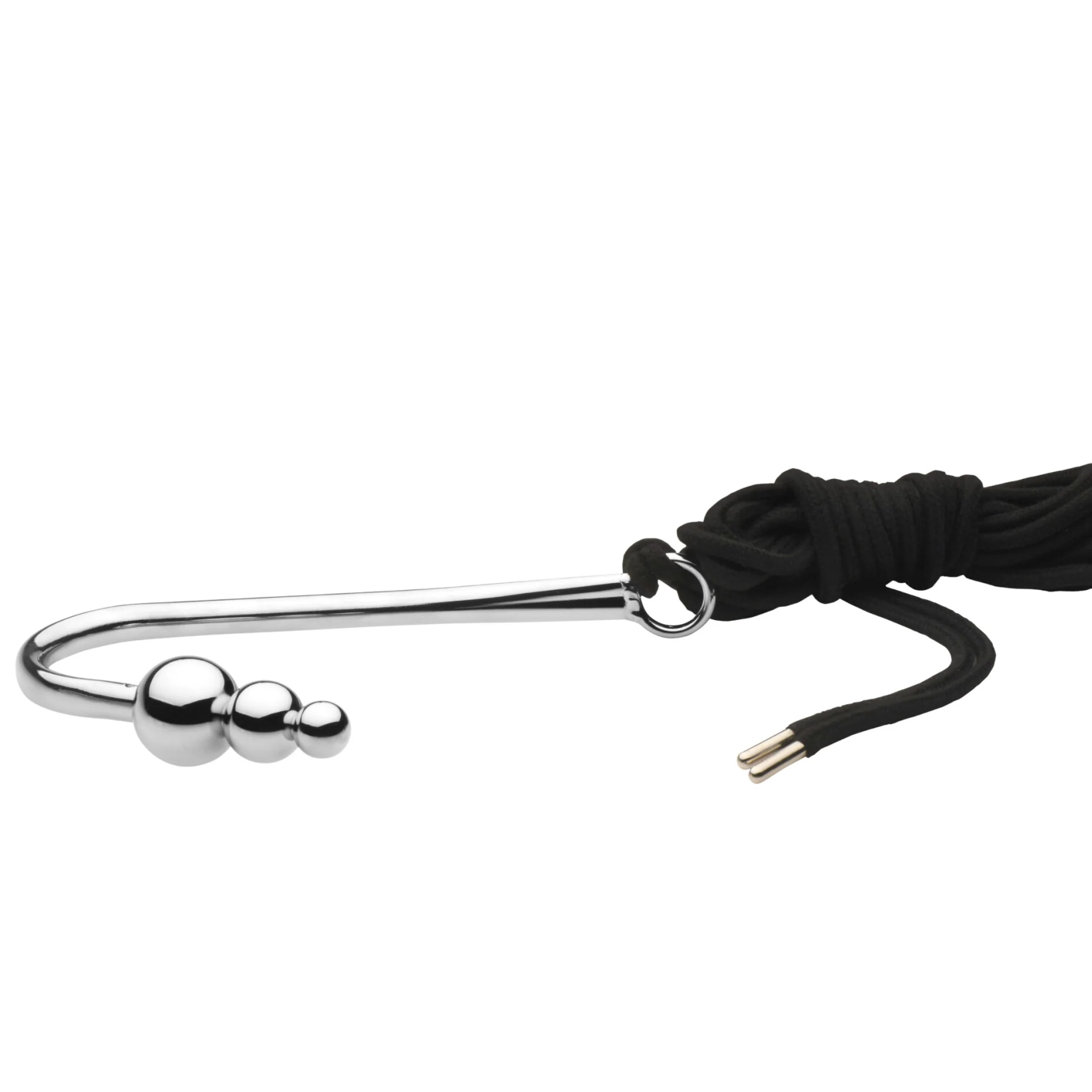 Master Series Roped Beaded Steel Anal Hook - Image 5